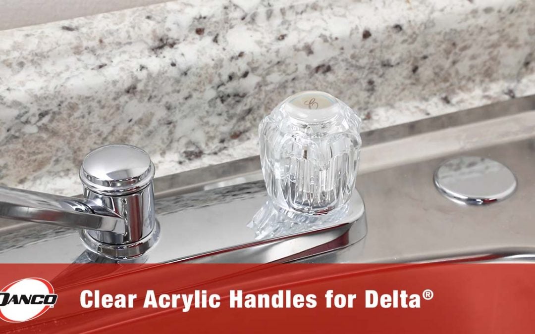 Faucet Handles for Delta/Delex in Clear Acrylic