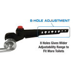 4th image of Toilet Tank Lever Replacement Handle in Chrome