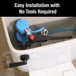 5th image of Toilet Tank Lever Replacement Handle in Matte Black