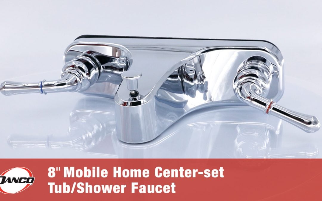 8 in. Mobile Home Center-Set Tub/Shower Faucet with Lever Handles