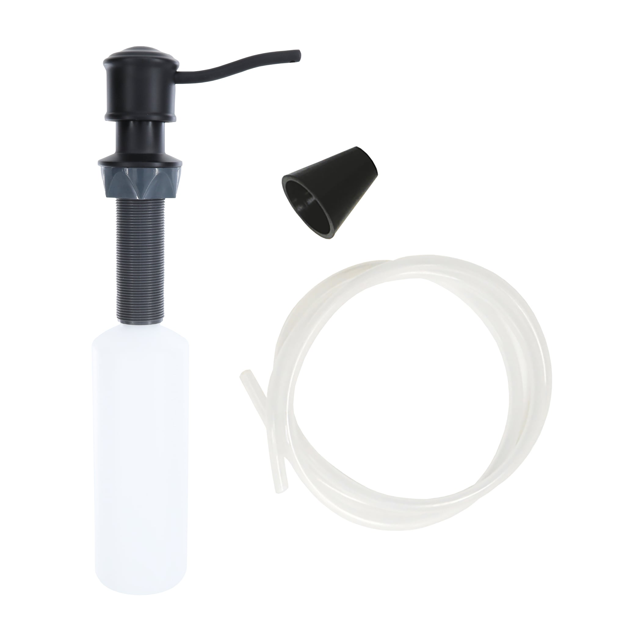 Docoo Universal Soap Dispenser with Curved Nozzle in Matte Black - Danco