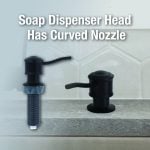 4th image of Universal Soap Dispenser with Curved Nozzle in Matte Black