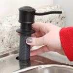 6th image of Universal Soap Dispenser with Curved Nozzle in Matte Black