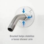 4th image of Shower Arm Bracket Stabilizer in Brushed Nickel