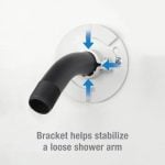 4th image of Shower Arm Bracket Stabilizer in Matte Black