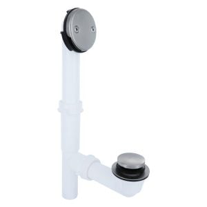 Touch-Toe Tub Drain Kit with Brushed Nickel Trim