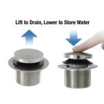 4th image of Touch-Toe Tub Drain Kit with Brushed Nickel Trim