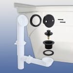 2nd image of Twist and Turn Tub Drain Kit with Matte Black Trim