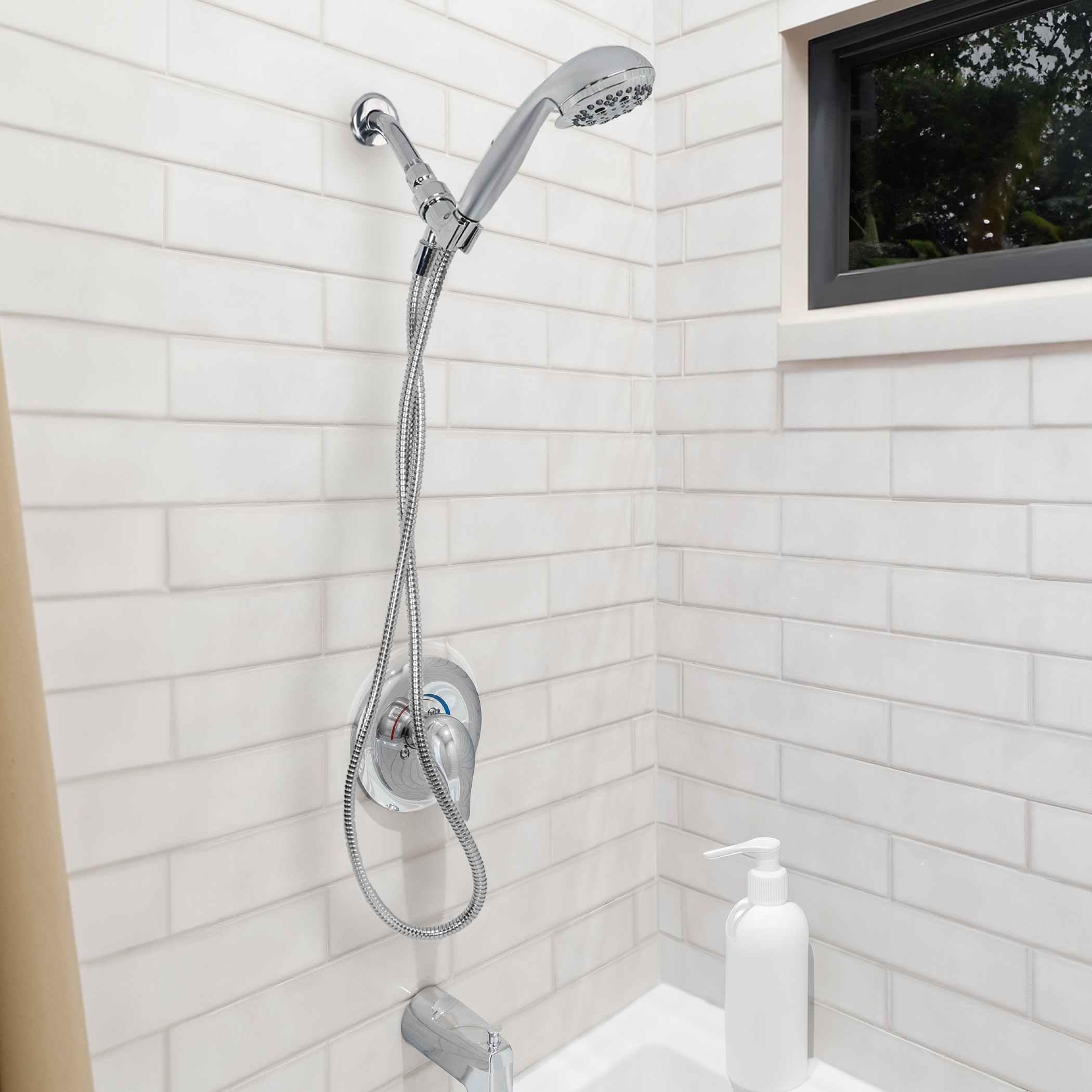 7th image of Multi-Function Massage Handheld Showerhead with Hose in Chrome 7th image of Multi-Function Massage Handheld Showerhead with Hose in Chrome