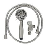 13th image of Multi-Function Massage Handheld Showerhead with Hose in Brushed Nickel