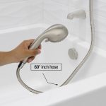 4th image of Multi-Function Massage Handheld Showerhead with Hose in Brushed Nickel