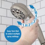 5th image of Multi-Function Massage Handheld Showerhead with Hose in Brushed Nickel