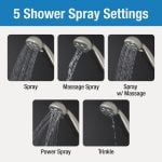 1st image of Multi-Function Massage Handheld Showerhead with Hose in Brushed Nickel
