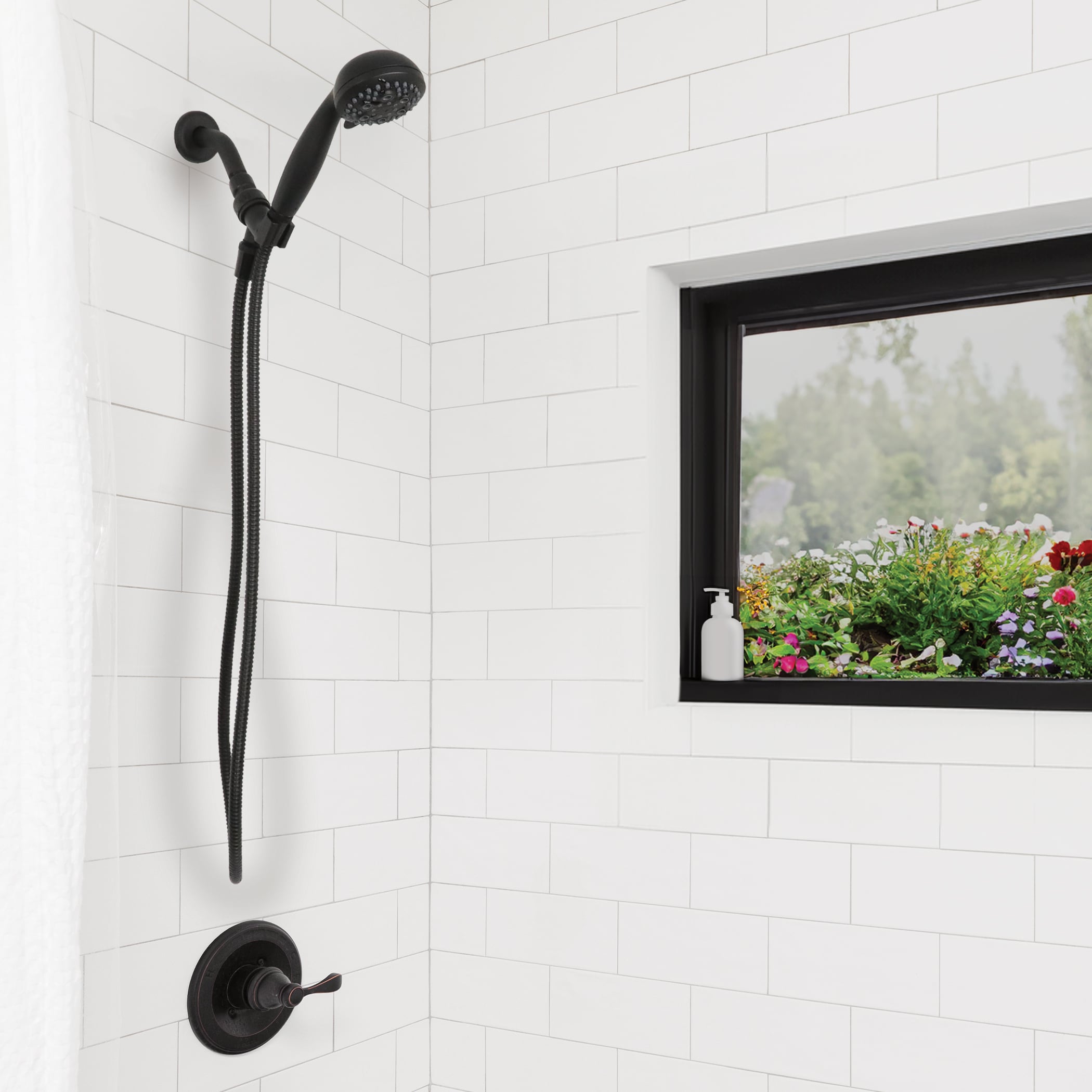 7th image of Multi-Function Massage Handheld Showerhead with Hose in Matte Black 7th image of Multi-Function Massage Handheld Showerhead with Hose in Matte Black