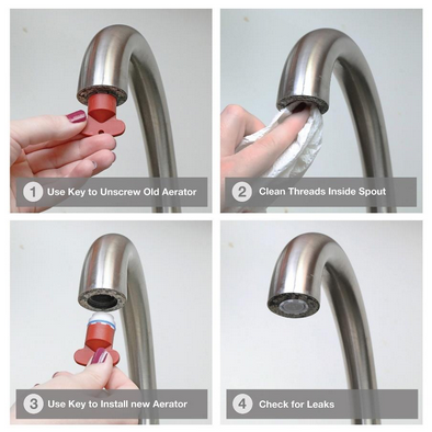kitchen faucet aerator installation diagram teflon tape