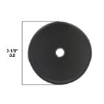 4th image of Single Hole Bathtub Drain Overflow Plate in Matte Black
