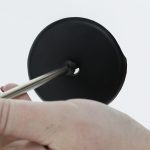 2nd image of Single Hole Bathtub Drain Overflow Plate in Matte Black