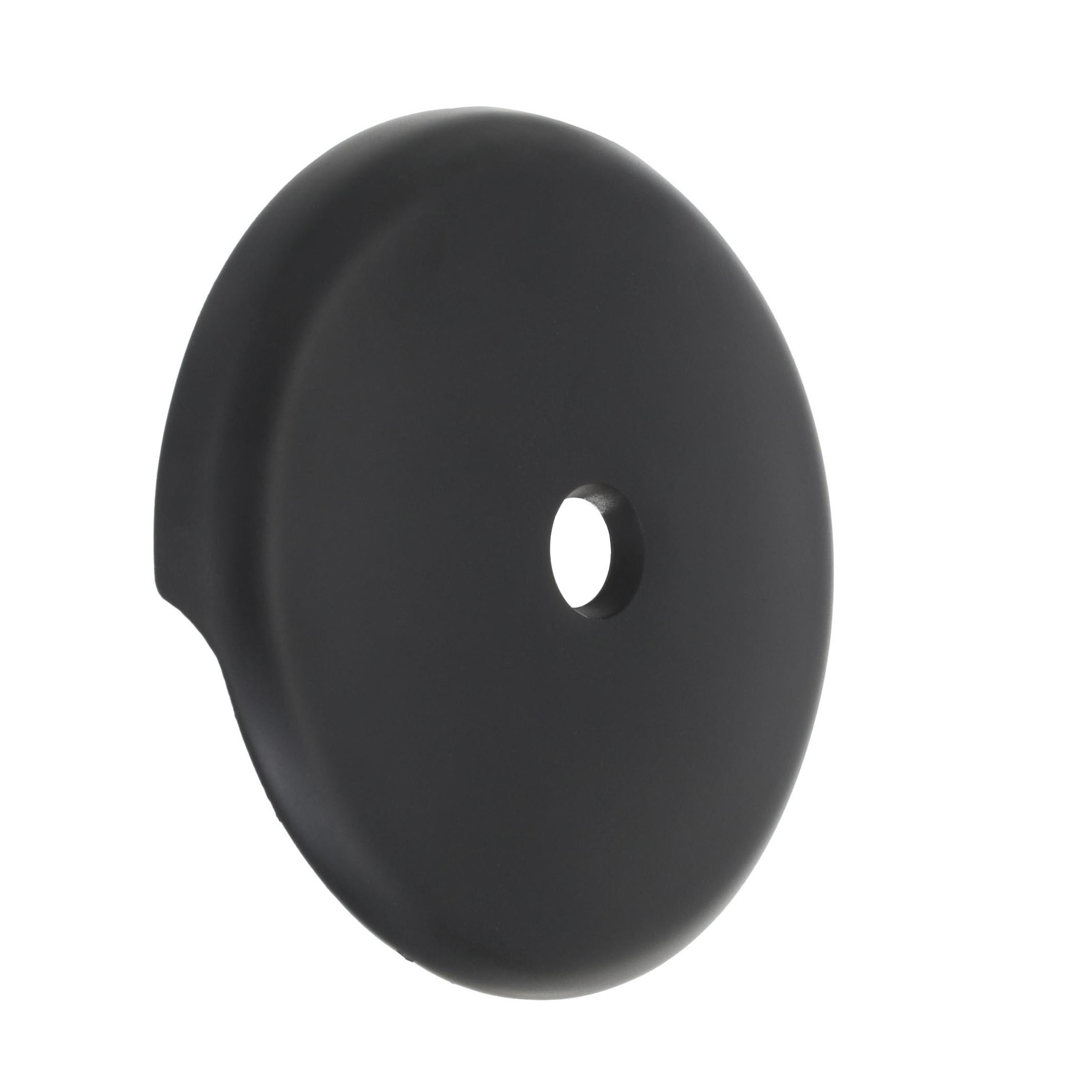 Single Hole Bathtub Drain Overflow Plate in Matte Black