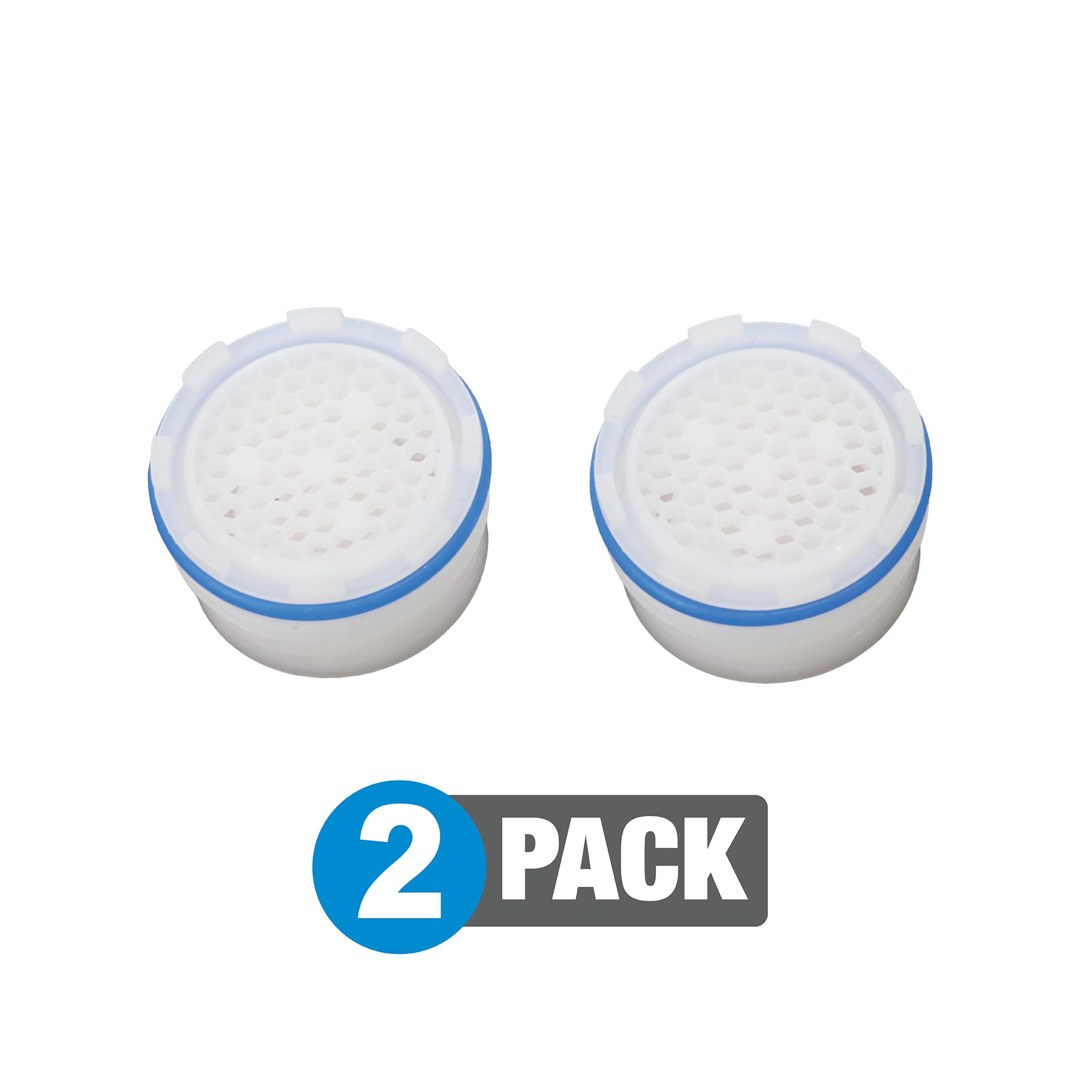 Water Saving 1.2 GPM M16.5x1 Hidden Faucet Aerator Insert (2 Pack)