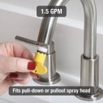 3rd image of Water Saving 1.2 GPM M16.5×1 Hidden Faucet Aerator Insert (2 Pack)