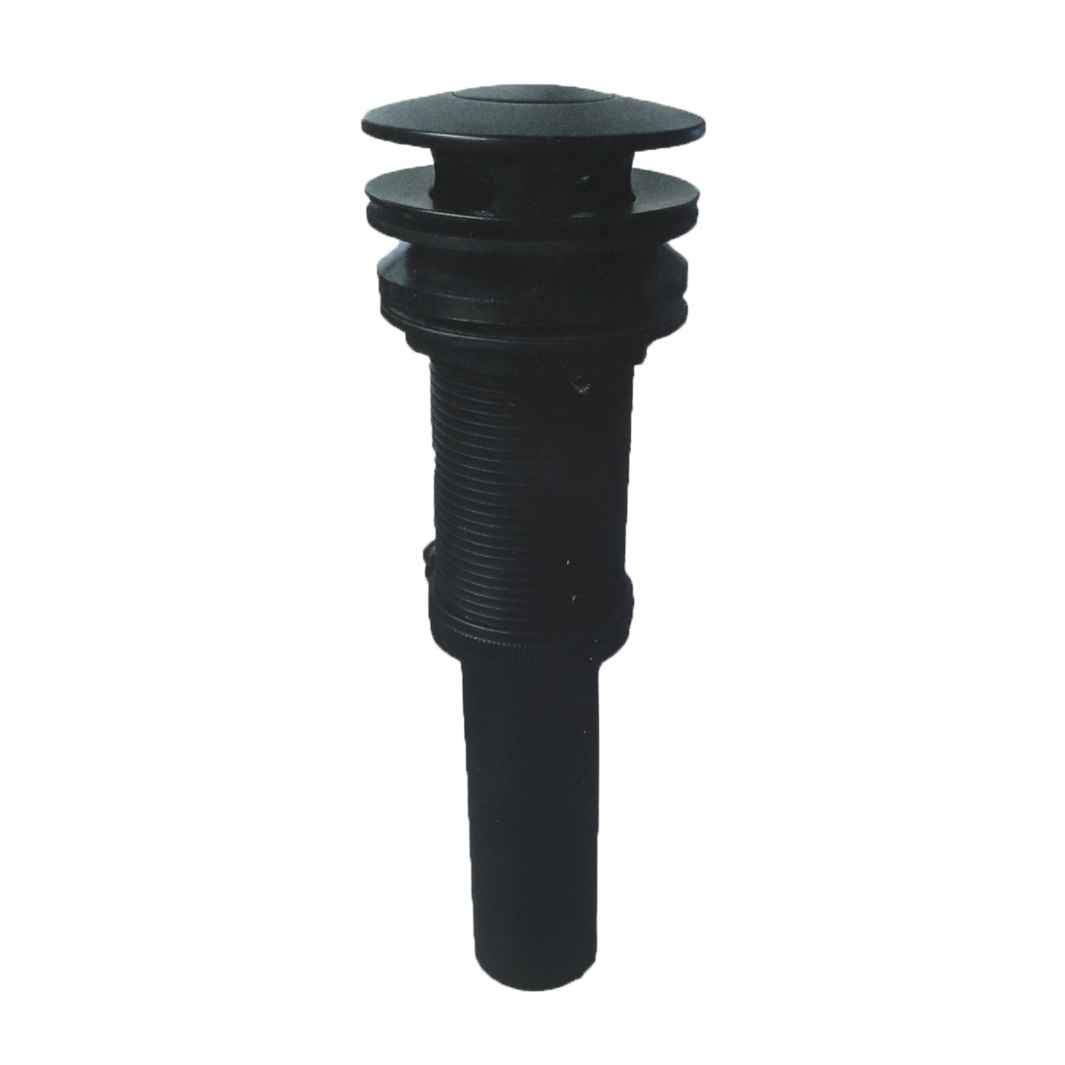 Decorative Push-Button Sink Drain in Matte Black